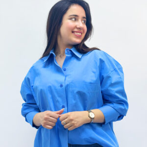 Chemise Oversize Bleu Vif