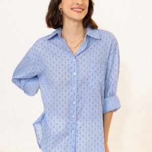 Chemise Bleu à Motifs