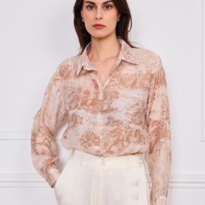 Chemise fluide à imprimé vintage