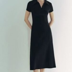 Robe Évasée à Col Chemise