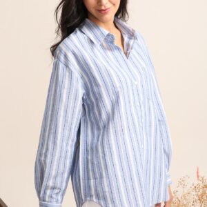 Chemise Rayée Classique Bleu & Blanc