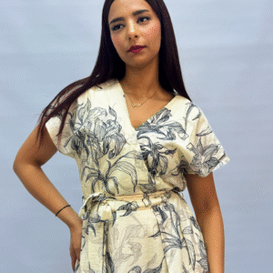 Robe Portefeuille Fleurie