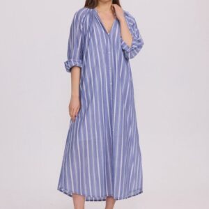 Robe longue ample à rayures