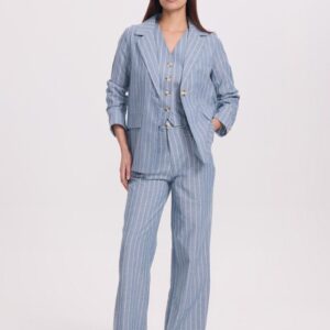 Ensemble tailleur rayé 3 pièces