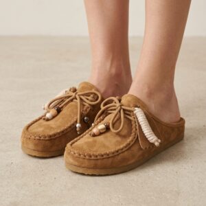 Mules Mocassins Bohème – Détail Perlé & Style Naturel