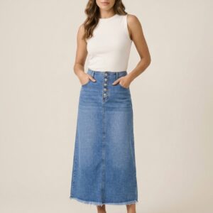Jupe Longue Denim – Style Casual Moderne