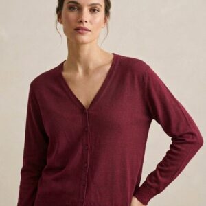 Cardigan Maille Fine – Élégance Lumineuse
