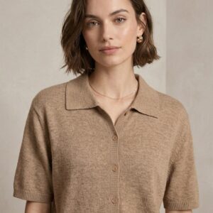 Polo Maille Boutonné – Élégance Naturelle