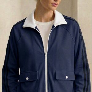 Veste Zippée à Bandes – Style Sport Chic