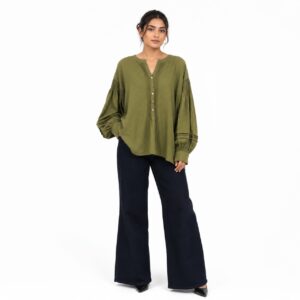 Blouse Olive Fluide