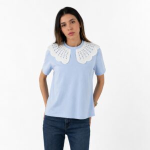 T-Shirt Col Crochet