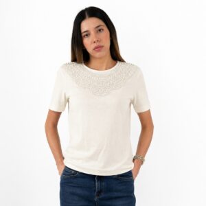 Top Col Dentelle Crochet
