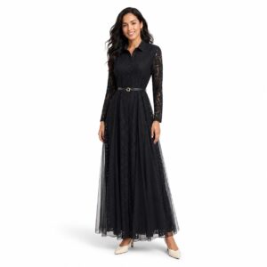 Robe Longue Dentelle Élégante