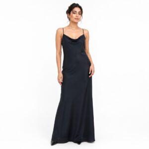 Robe Satin Bretelles Fines