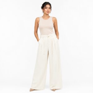 Pantalon Large Plissé