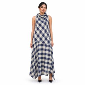 Robe Longue À Carreaux